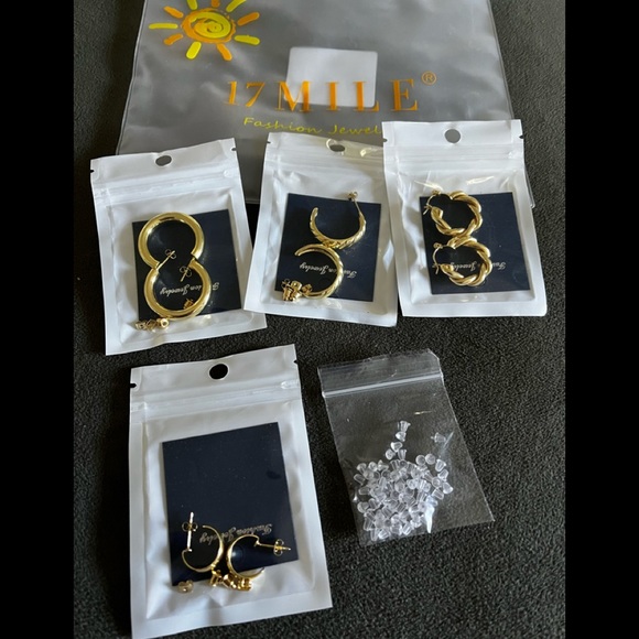 NEVER WORN earrings with extra backs - Picture 1 of 1